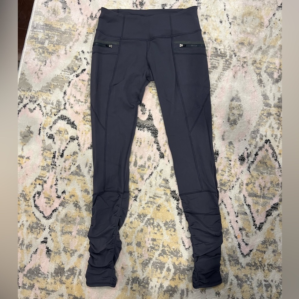 Lululemon rusched bottom grey leggings